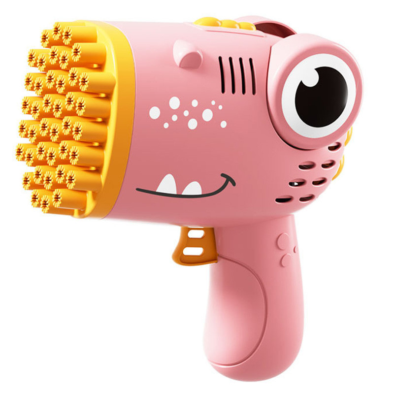 Пістолет для мильних бульбашок Dinosaur Bubble Gun з насадкою на 40 отворів 50ml
