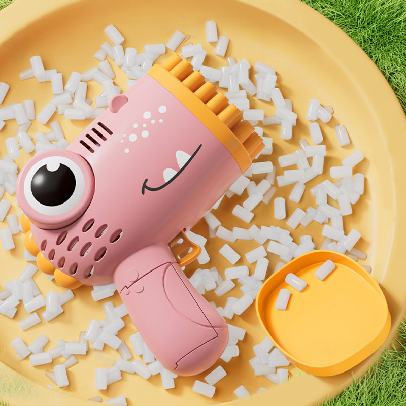 Пістолет для мильних бульбашок Dinosaur Bubble Gun з насадкою на 40 отворів 50ml - Зображення 4