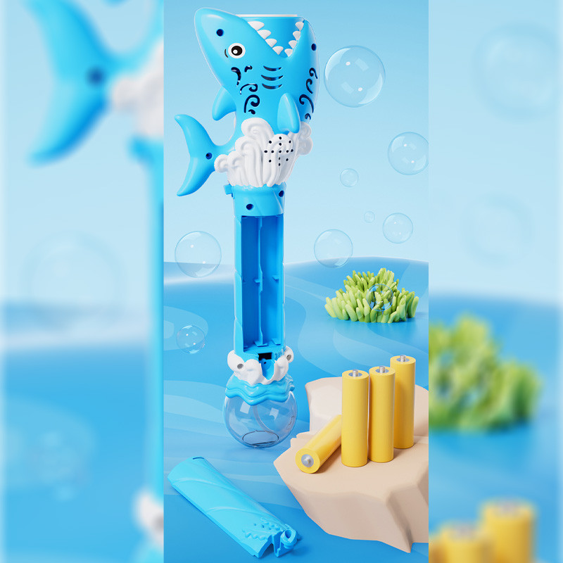 Пістолет з мильними бульбашками H038 Shark + bottle 50ml - Зображення 5