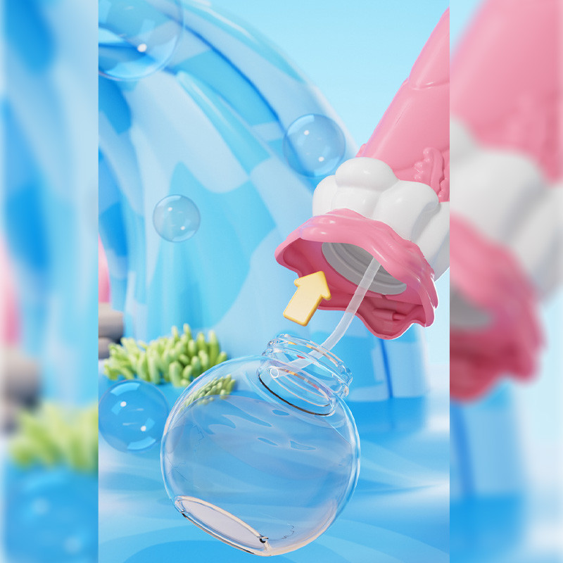 Пістолет з мильними бульбашками H038 Shark + bottle 50ml - Зображення 4