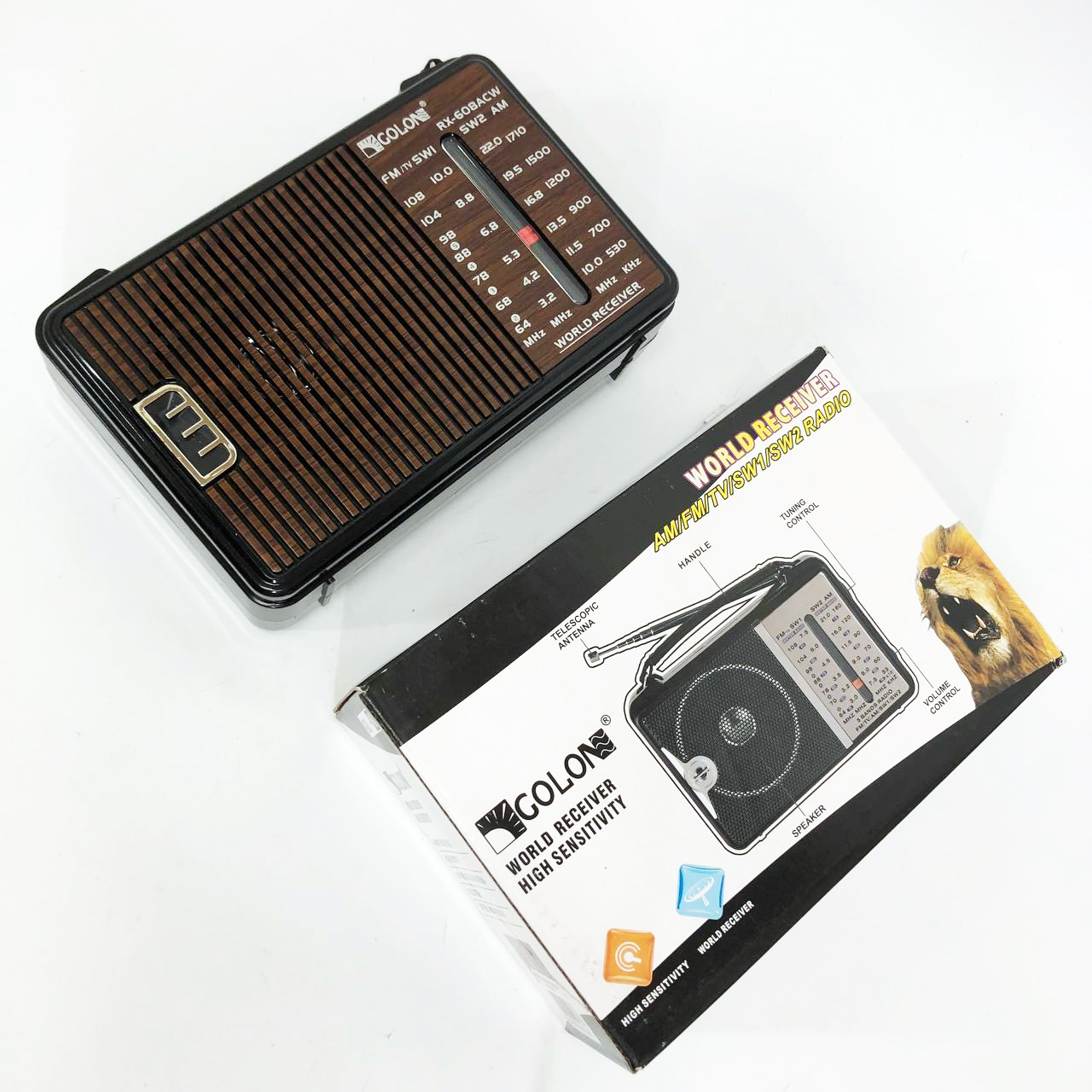 Радіоприймач GOLON RX-608 всіхвильовий на батарейках з підтримкою USB microSD - Зображення 4
