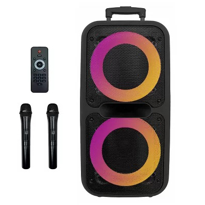 Акустична колонка ZXX-7575 300 Вт акумуляторна 80×39×33 см з мікрофонами - Зображення 4