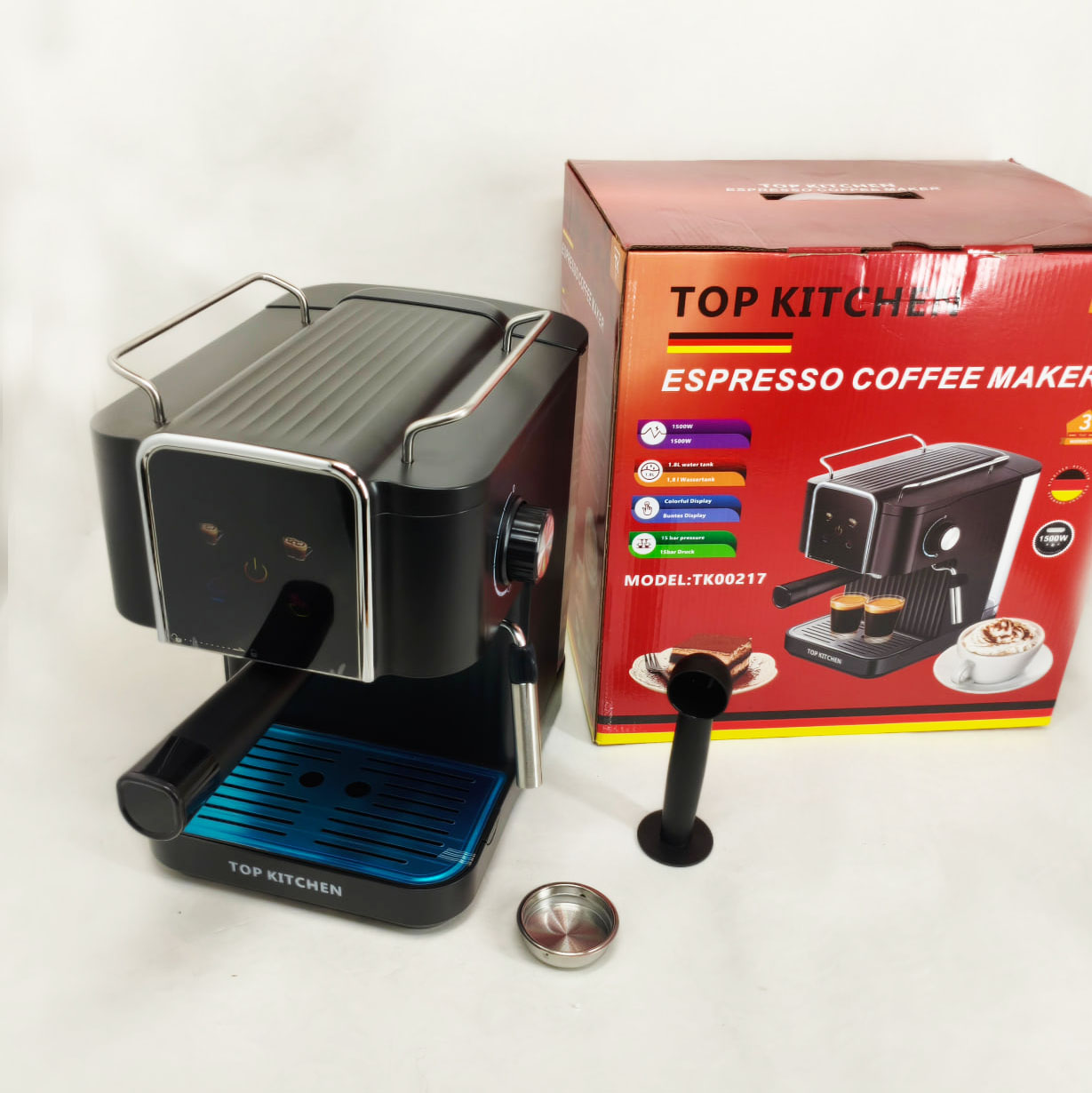 Кавоварка Top Kitchen TK00217 1500 Вт 1,8 л 15 Бар з підігрівом чашок - Зображення 4
