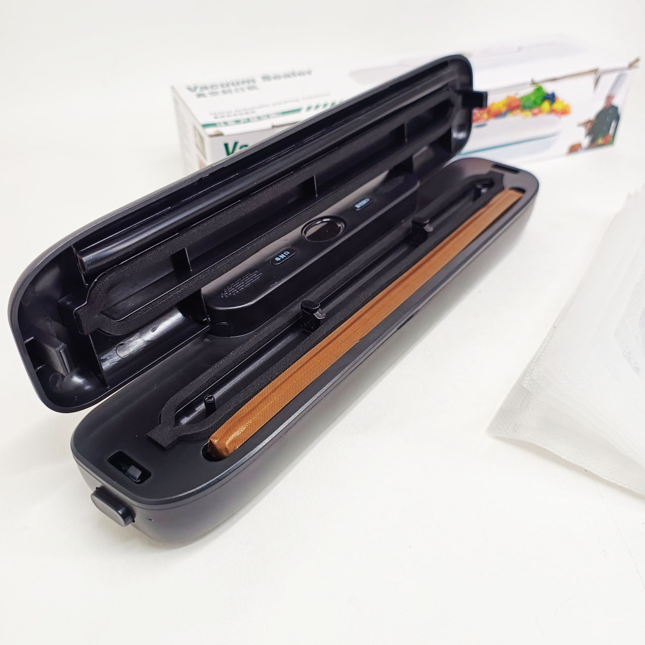 Вакуумний пакувальник автоматичний Vacuum Sealer з дисплеєм новий чорний