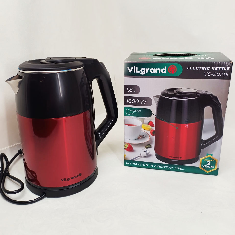 Електрочайник ViLgrand VS-20216 RED на 2 л - Зображення 4