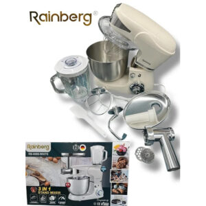 Кухонний комбайн Rainberg RB-8088 6 л з м'ясорубкою і блендером 3600 Вт White