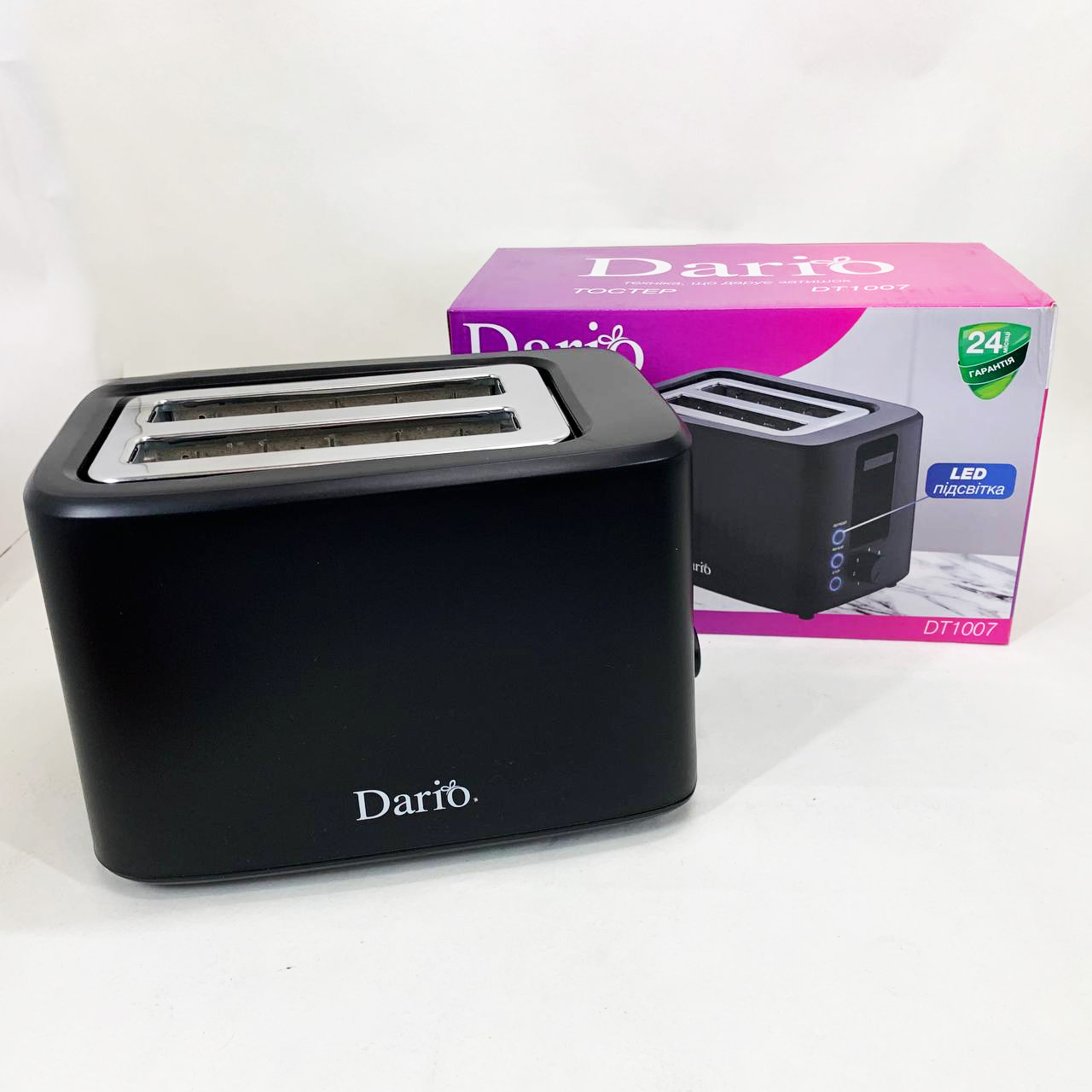 Тостер DARIO DT1007 чорного кольору - Зображення 2