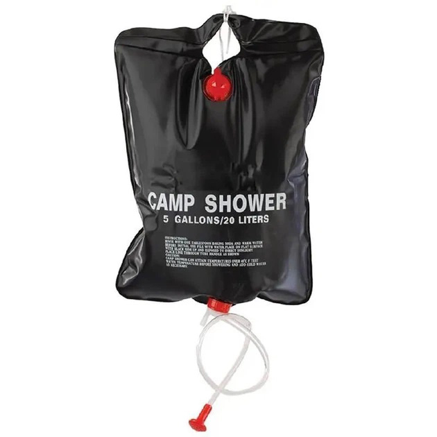 Походний душ 20 л 50 °C CAMP SHOWER 41×60 см з крюком та шнуром для підвісу - Зображення 3