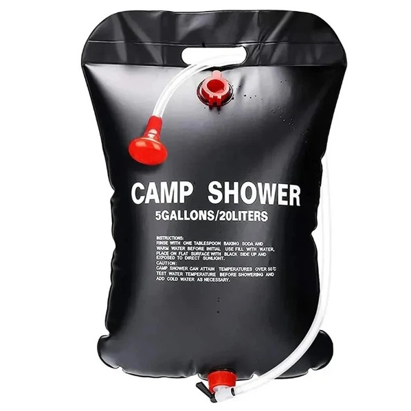 Походний душ 20 л 50 °C CAMP SHOWER 41×60 см з крюком та шнуром для підвісу