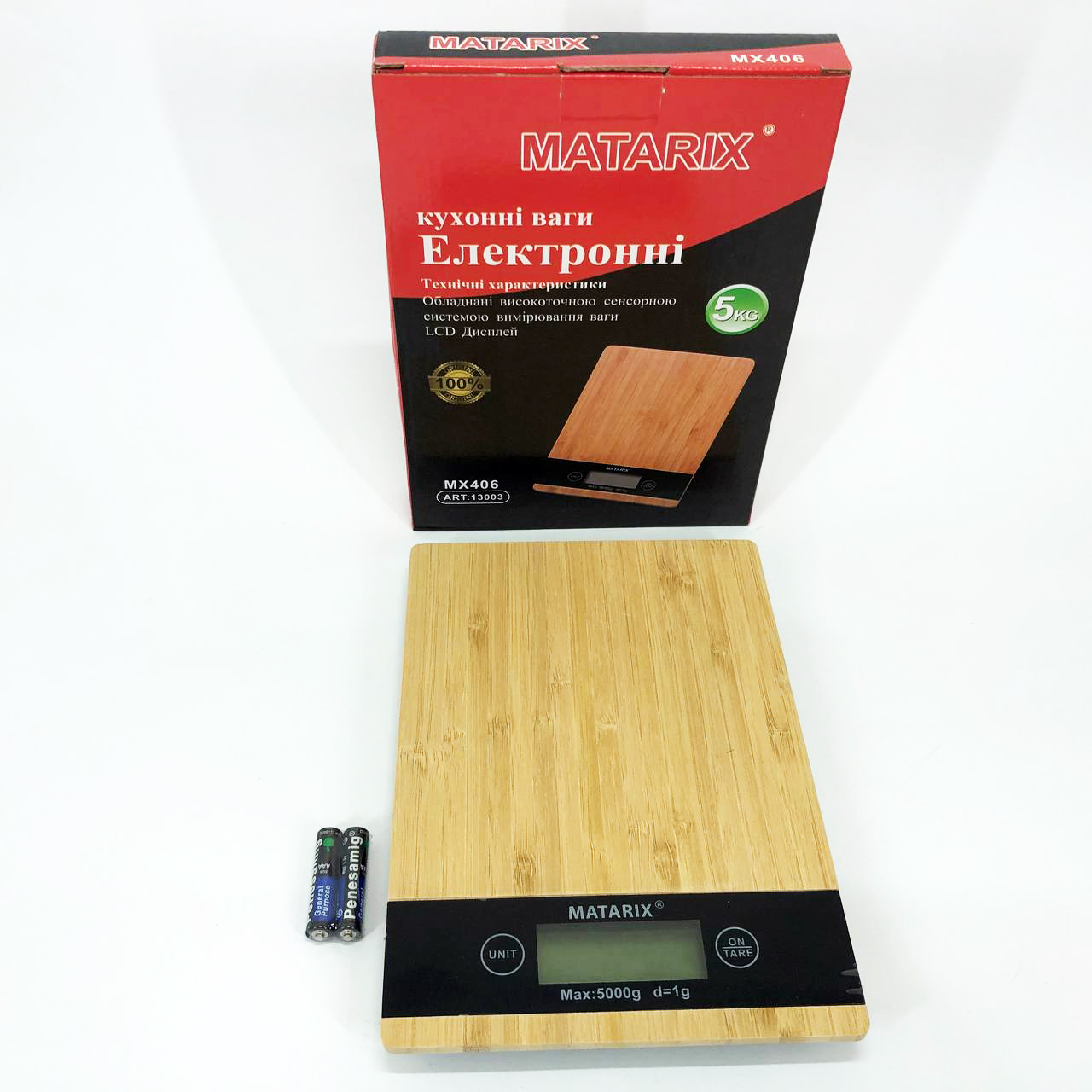 Весы кухонные MATARIX MX-406 5кг Wood, Кухонные весы для приготовления блюд, Весы для домашней кухни - Зображення 8