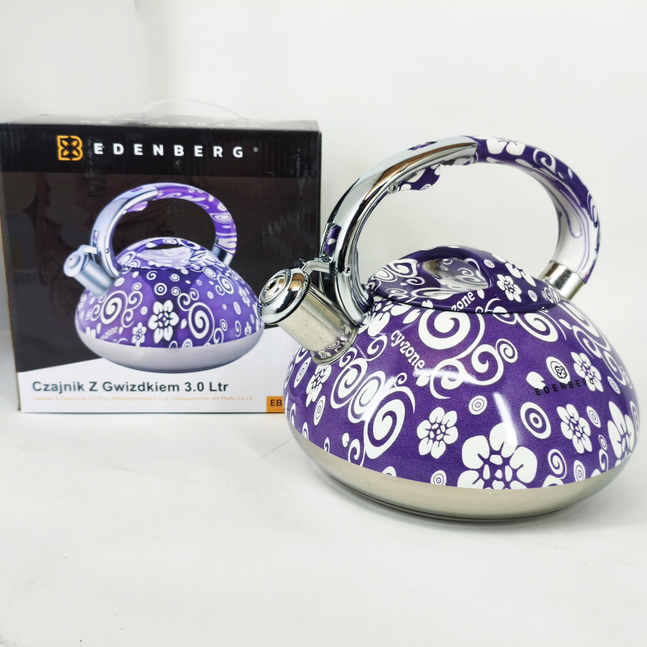 Чайник із свистком Edenberg EB-1959 3 л з капсульним дном Purple - Зображення 3