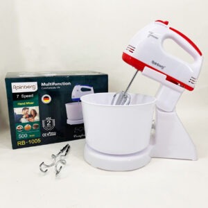 Міксер Rainberg RB-1005 7 швидкостей 500 Вт з чашею 2 л Red