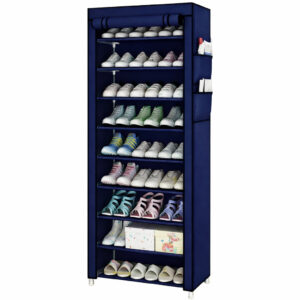 Шафа тканинна з полицями для одягу та взуття 58×30×158 см Blue