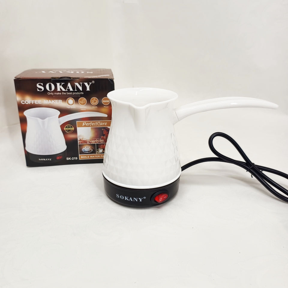 Електрична турка Sokany SK-219 500 мл 500 Вт для кави White - Зображення 4