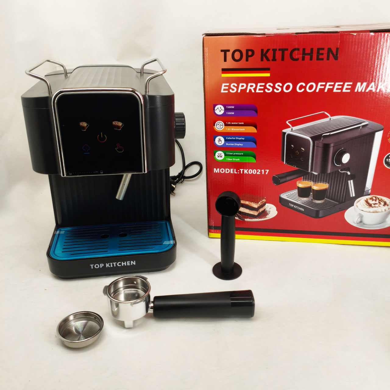 Кавоварка Top Kitchen TK00217 1500 Вт 1,8 л 15 Бар з підігрівом чашок - Зображення 2