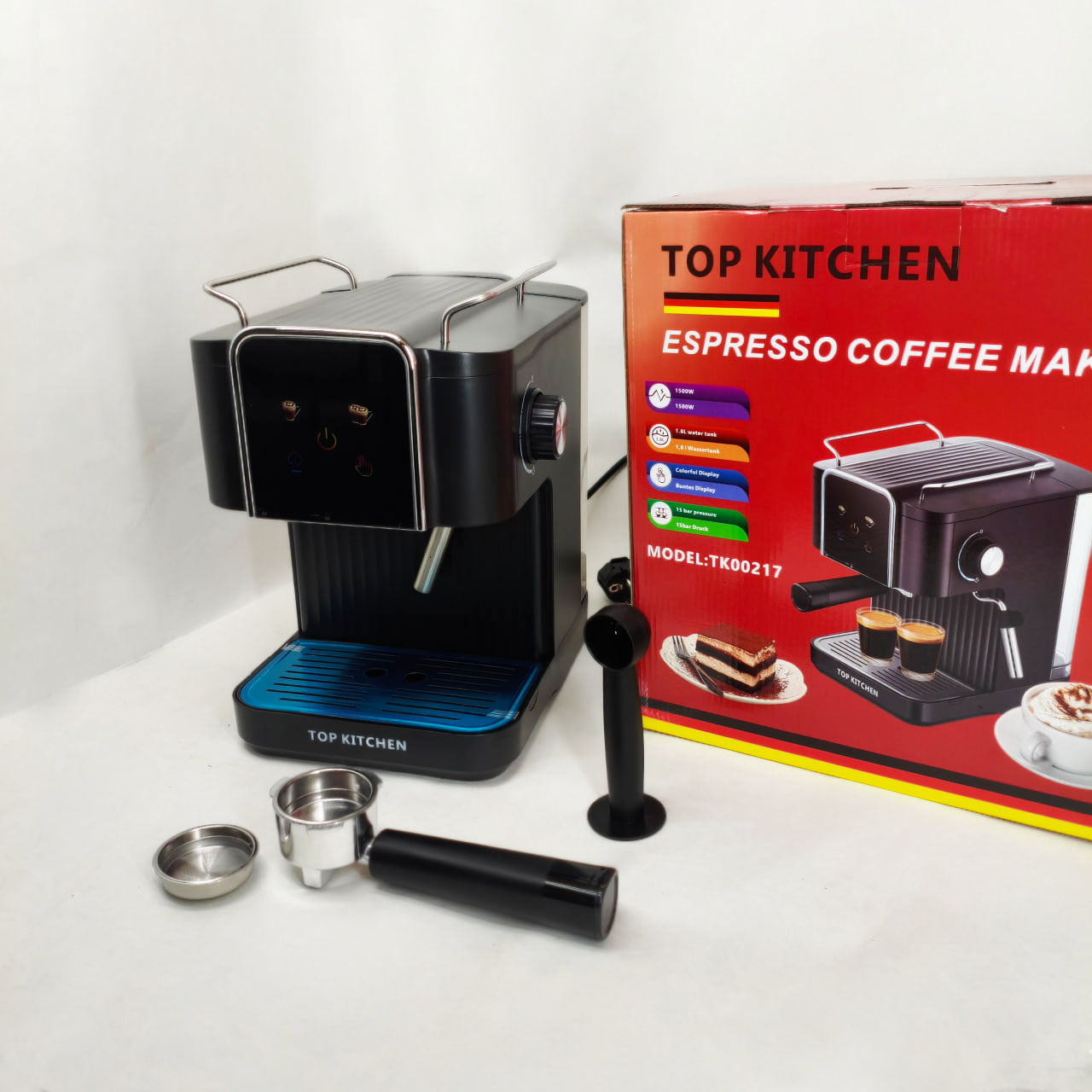 Кавоварка Top Kitchen TK00217 1500 Вт 1,8 л 15 Бар з підігрівом чашок - Зображення 6