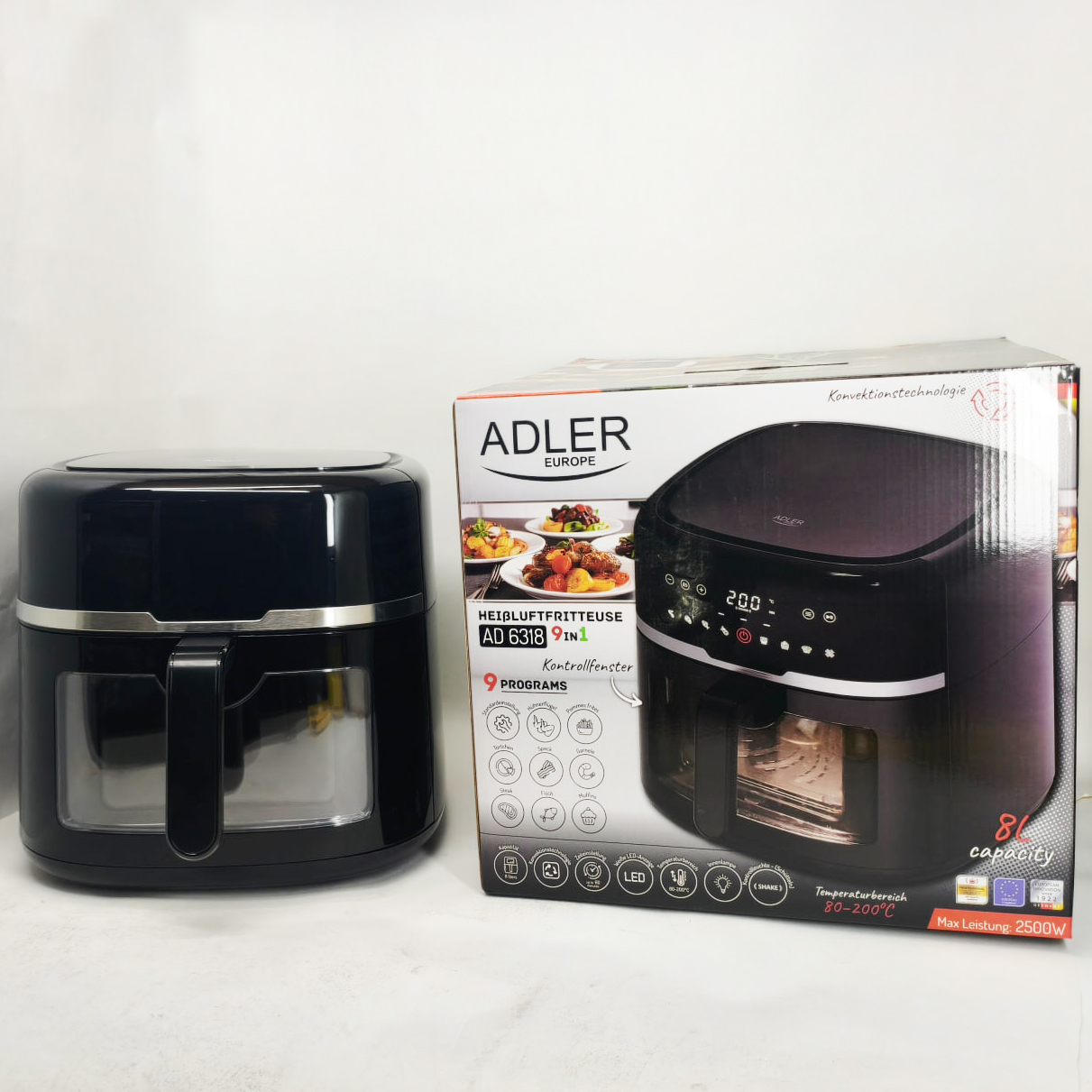 Аерофритюрниця Adler AD 6318 8 л 2500 Вт - Зображення 3