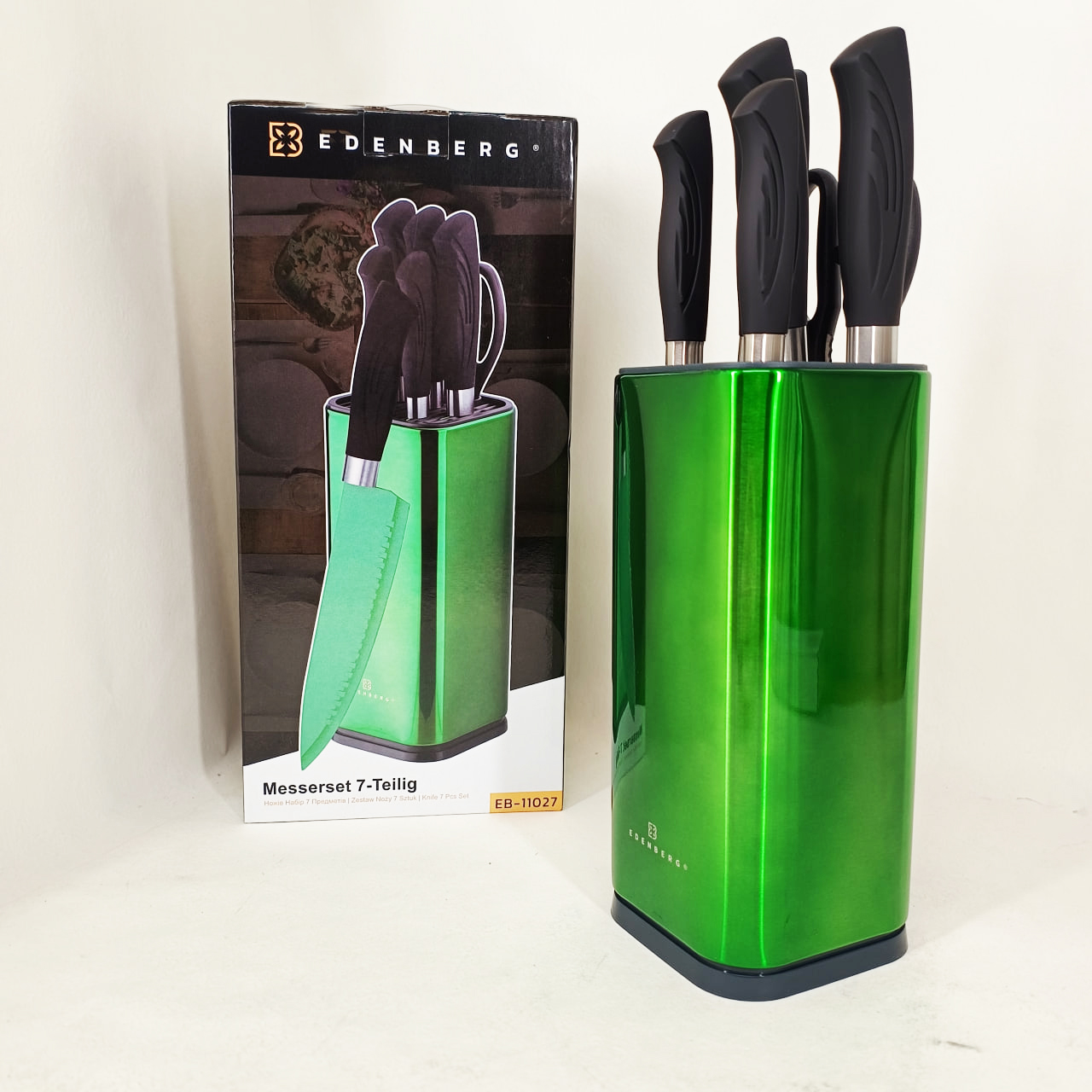 Набір ножів Edenberg EB-11027 7 предметів Green - Зображення 3