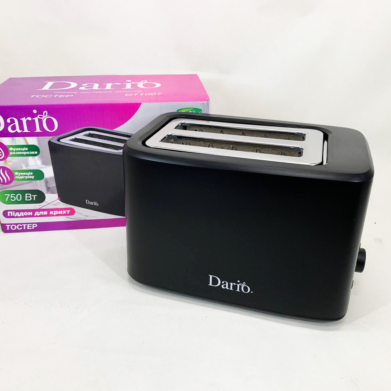 Тостер DARIO DT1007 чорного кольору - Зображення 6