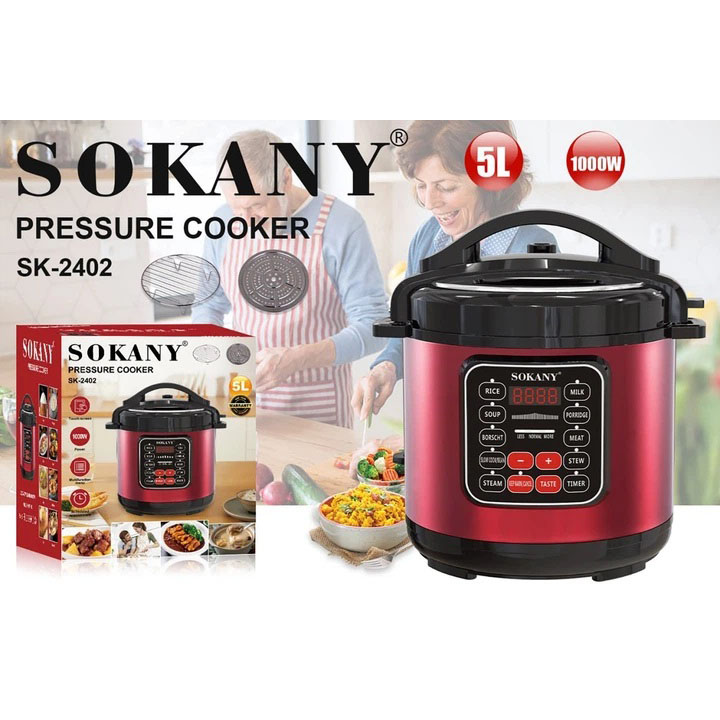 Мультиварка Sokany SK-2402 5 л 1000 Вт з антипригарним покриттям - Зображення 2