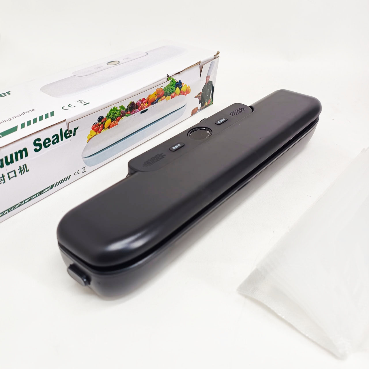 Вакуумний пакувальник автоматичний Vacuum Sealer з дисплеєм новий чорний - Зображення 2