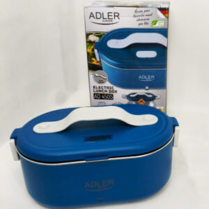 Ланч бокс з підігрівом електричний Adler AD 4505 Blue 55 Вт металевий для їжі з кришкою 0.8 л 220В