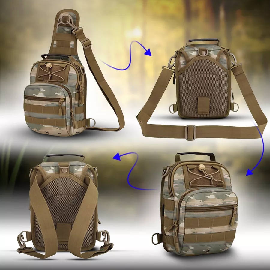 Сумка-рюкзак тактична з Cordura 900D камуфляж MOLLE трансформер через плече - Зображення 6