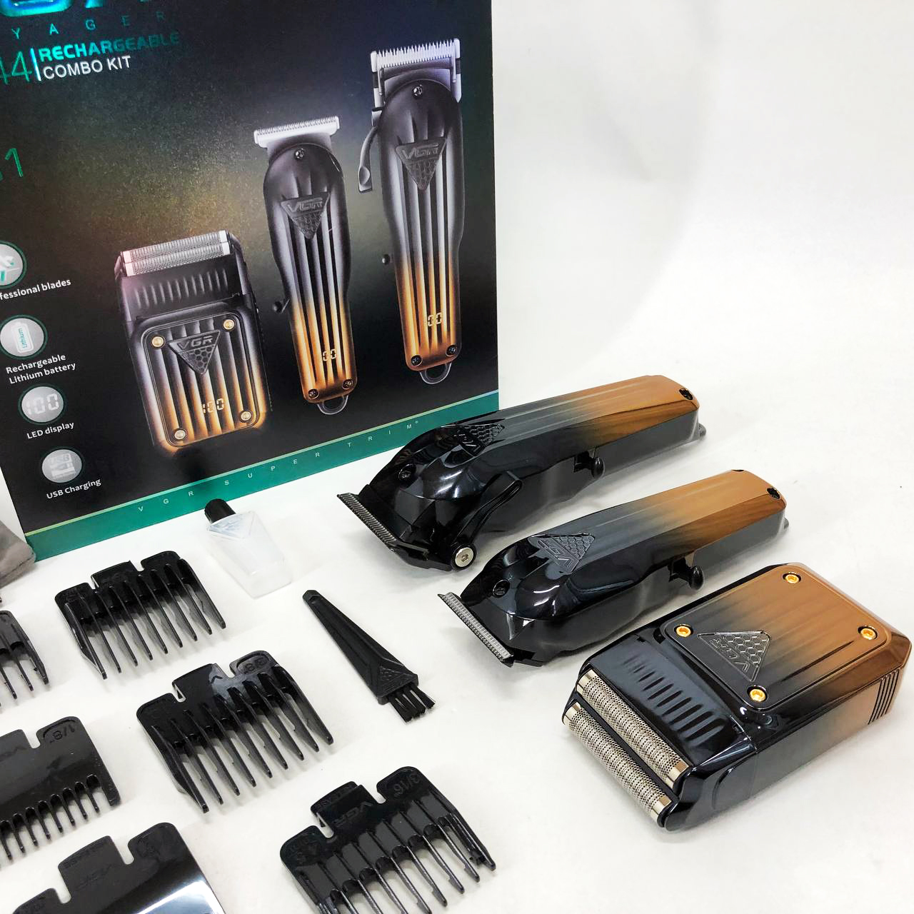 Акумуляторна машинка VGR V-644 3в1 для стрижки - Зображення 2