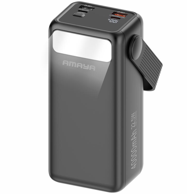 Повербанк Power Bank Amaya APB-40 22.5W flashlight with cable 40000 mAh