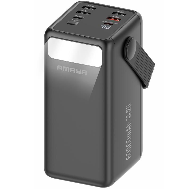 Повербанк Power Bank Amaya APB-60 22.5W flashlight with cable 60000 mAh