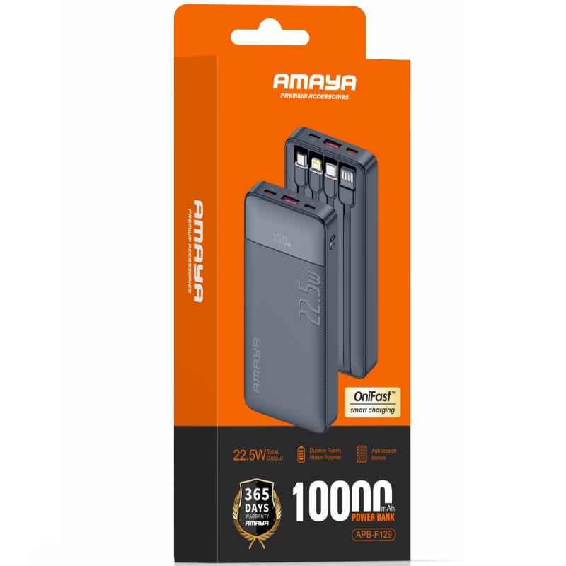 Повербанк Power Bank Amaya F129 22.5W with cable 10000 mAh - Зображення 2