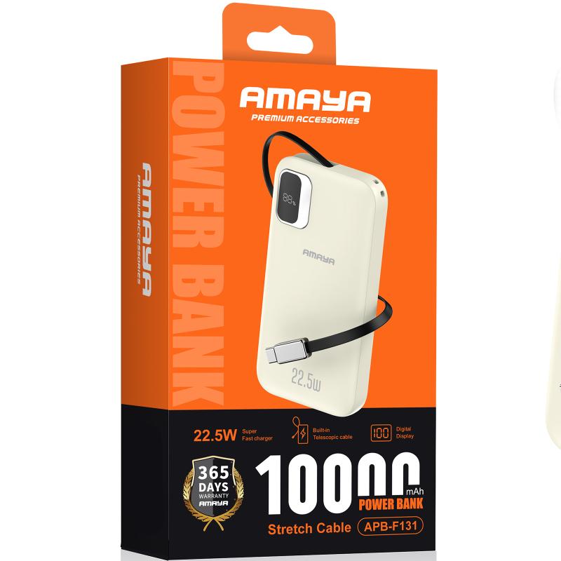 Повербанк Power Bank Amaya F131 22.5W with display and cable 10000 mAh - Зображення 2
