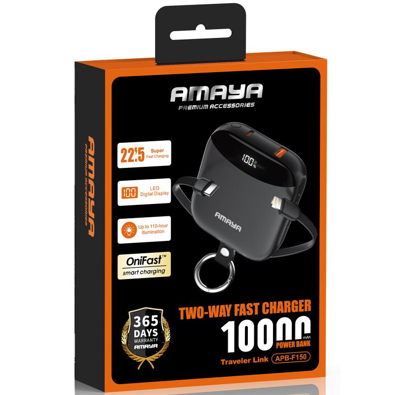 Повербанк Power Bank Amaya F150 22.5W with display and cable 10000 mAh - Зображення 2