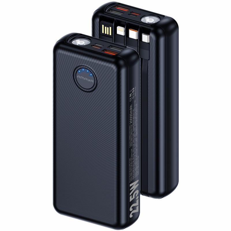 Повербанк Power Bank Amaya F239L 22.5W flashlight with cable 20000 mAh