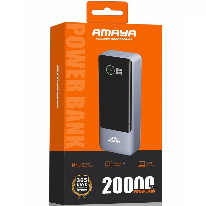 Повербанк Power Bank Amaya FD23 145W with display and cable 20000 mAh - Зображення 3