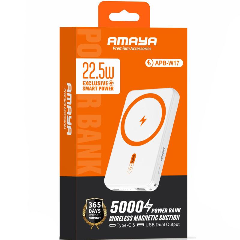 Повербанк Power Bank Amaya W17 15W+PD22.5W з БЗП 5000 mAh - Зображення 2