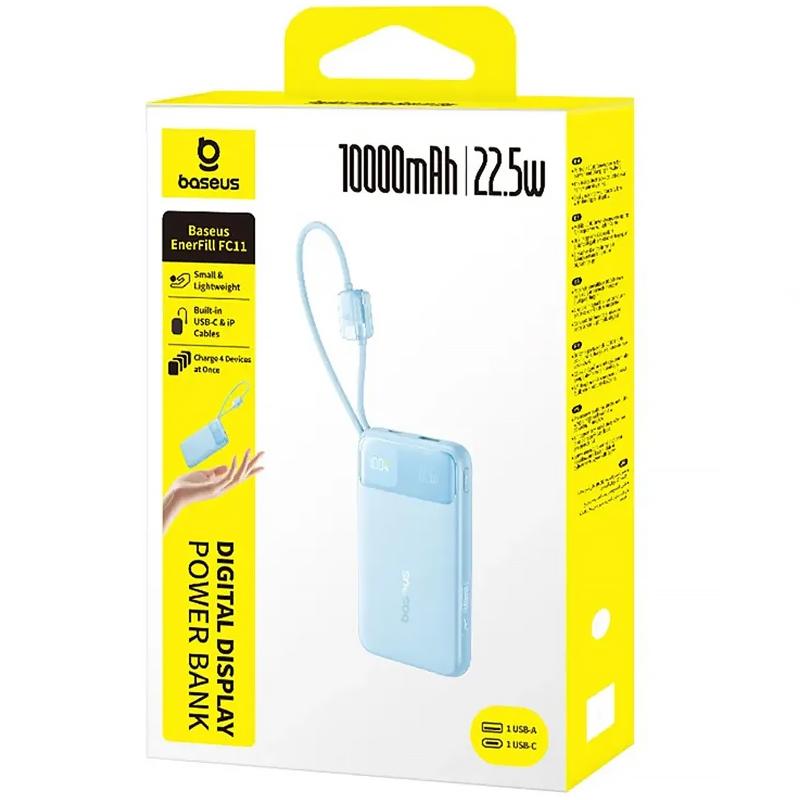 Повербанк Power Bank Baseus EnerFill FC11 PD22.5W with cable 10000 mAh (E0027R) - Зображення 3