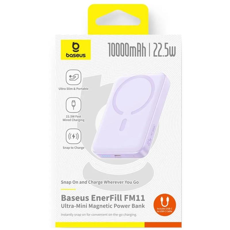 Повербанк Power Bank Baseus EnerFill FM11 Ultra-Mini 22.5W з БЗП 10000mAh (PPFM11-1022) - Зображення 3