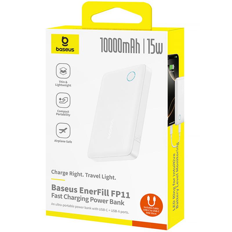 Повербанк Power Bank Baseus EnerFill FP11 15W 10000 mAh (P1008210C213) - Зображення 4