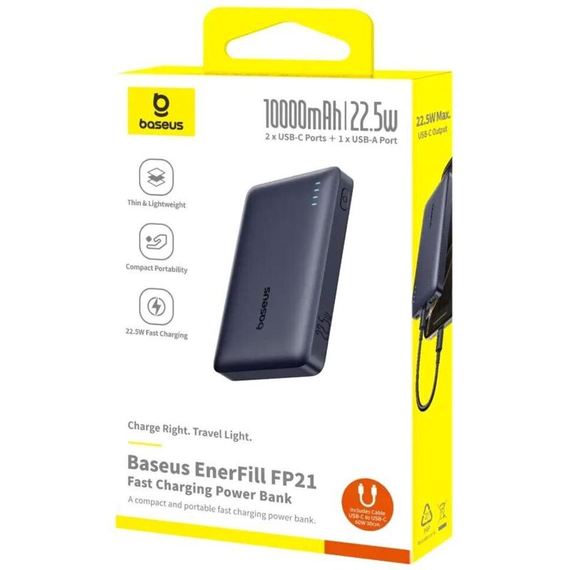 Повербанк Power Bank Baseus EnerFill FP21 22.5W 10000 mAh (P1008210D213) - Зображення 4