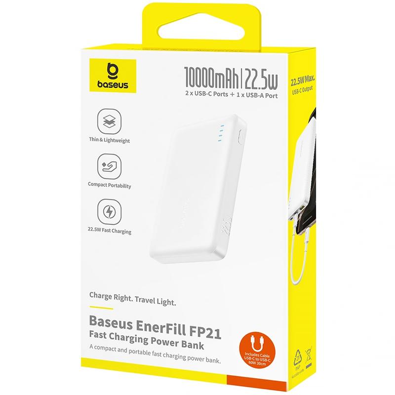 Повербанк Power Bank Baseus EnerFill FP21 22.5W 10000 mAh (P1008210D213) - Зображення 6