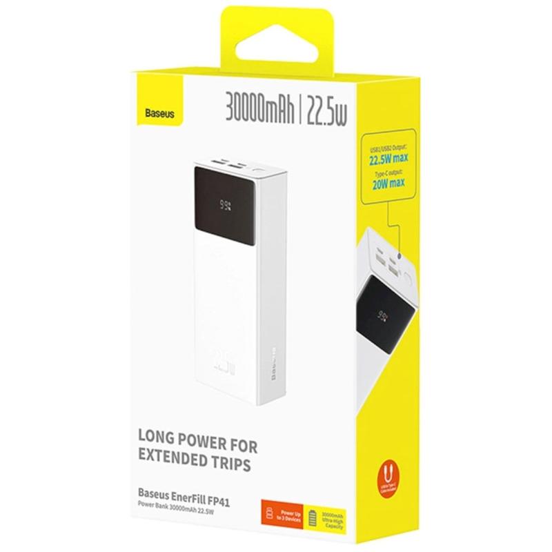 Повербанк Power Bank Baseus EnerFill FP41 PD22.5W 30000 mAh (E0027K) - Зображення 3