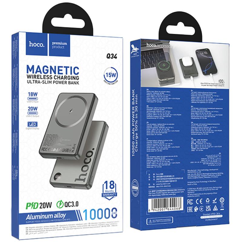 Повербанк Power Bank Hoco Q34 Clever PD20W з БЗП 10000 mAh - Зображення 4