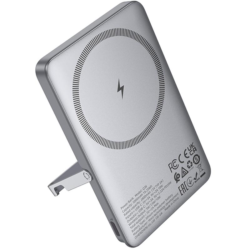 Повербанк Power Bank Hoco Q36 Sunlight magnetic suction+holder PD20W з БЗП 5000 mAh - Зображення 6