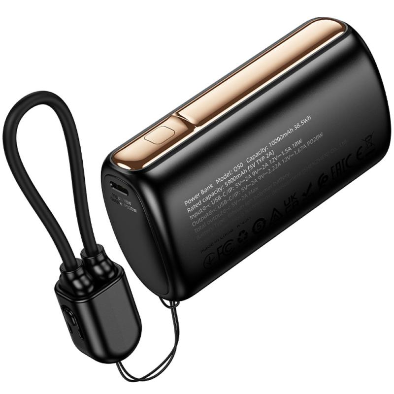 Повербанк Power Bank Hoco Q50 Victory PD20W with cable 10000 mAh - Зображення 6