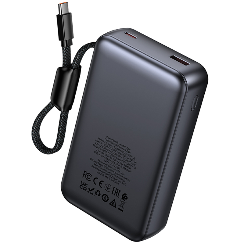 Повербанк Power Bank Hoco Q54 Shine PD45W with cable 20000 mAh - Зображення 6