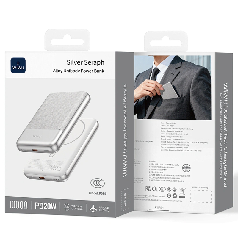 Повербанк Power Bank WIWU P089 Seraph PD20W з БЗП 10000 mAh - Зображення 4