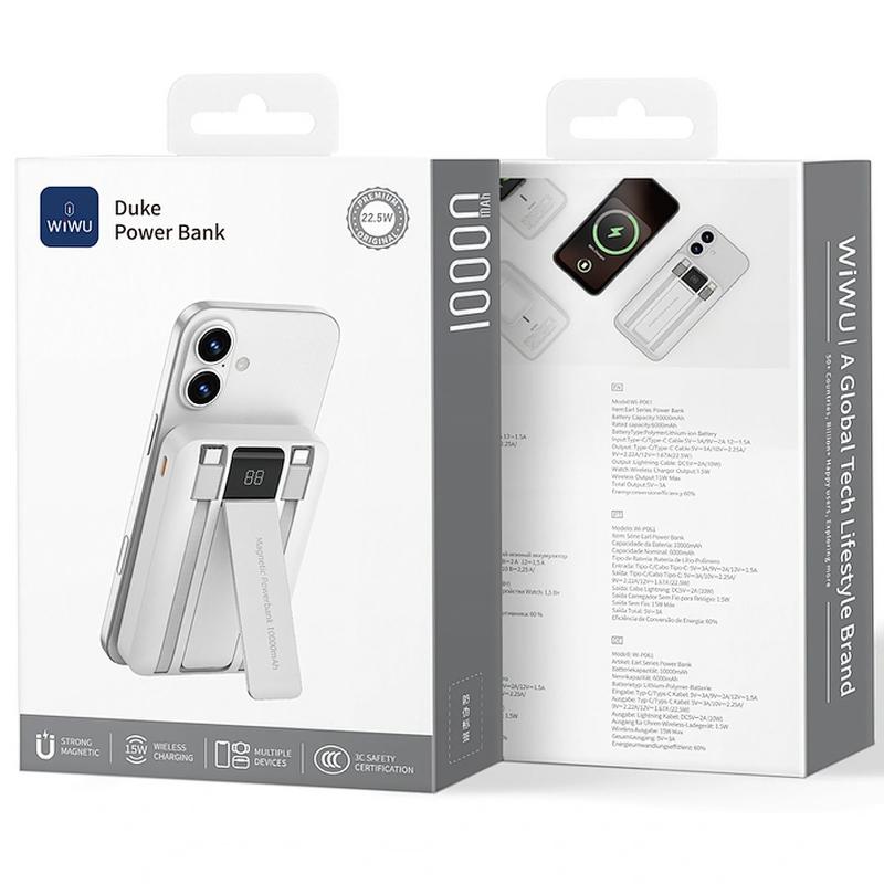 Повербанк Power Bank WIWU Wi-P061 22.5W+PD20W з БЗП+iWatch with cable 10000 mAh - Зображення 4