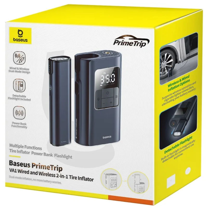 Автомобільний насос Baseus PrimeTrip VA1 2-in-1 1750 mAh (C11169001121-00) - Зображення 6