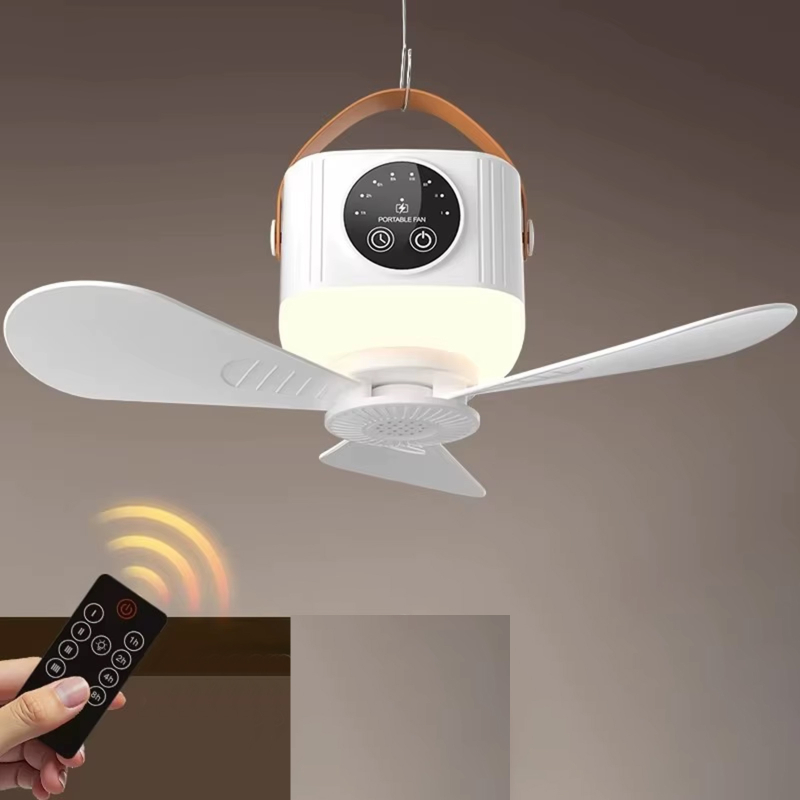 Портативний вентилятор D01 with LED and remote control 7200mAh - Зображення 2